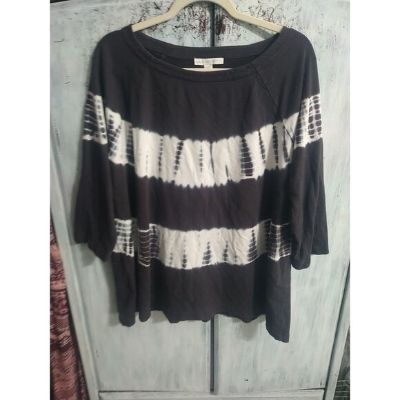 Pure Jill Tie Dye 3/4 Sleeve Top XL Boho Hippie Cottage Core - Picture 1 of 8